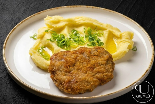 150g Holandský řízek, bramborová kaše